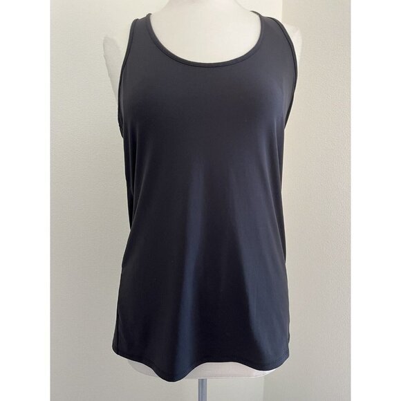 Fabletics Tops - Fabletics Womens Top M Black Racerback Tank Mesh Inset Sleeveless New Activewear
